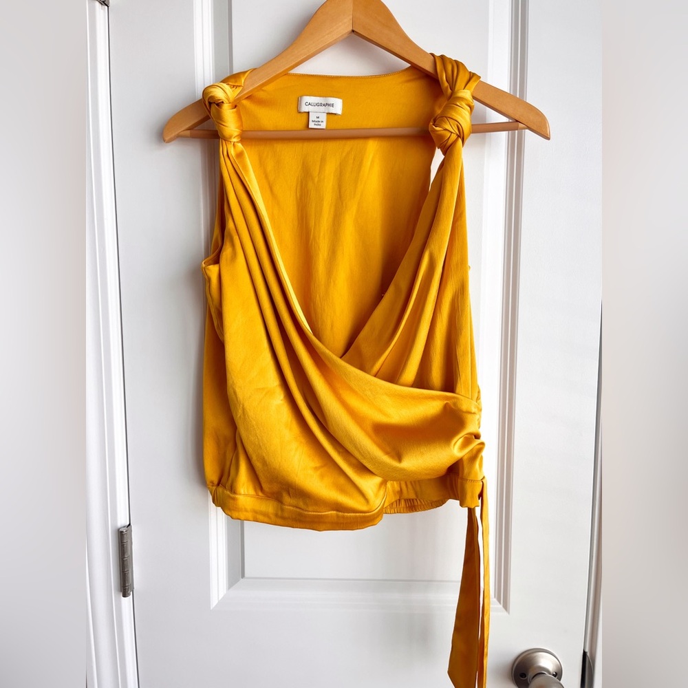 Calligraphie Marigold Sleeveless Top
